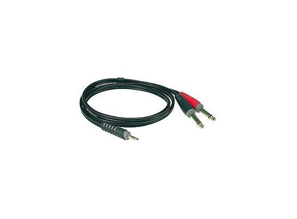 Klotz Audiokabel 3.5 - 2x6.35 -  6.0 m 3,5mm plugg til 2x6.35mm Monoplugg