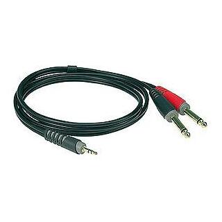 Klotz Audiokabel 3.5 - 2x6.35 -  6.0 m 3,5mm plugg til 2x6.35mm Monoplugg