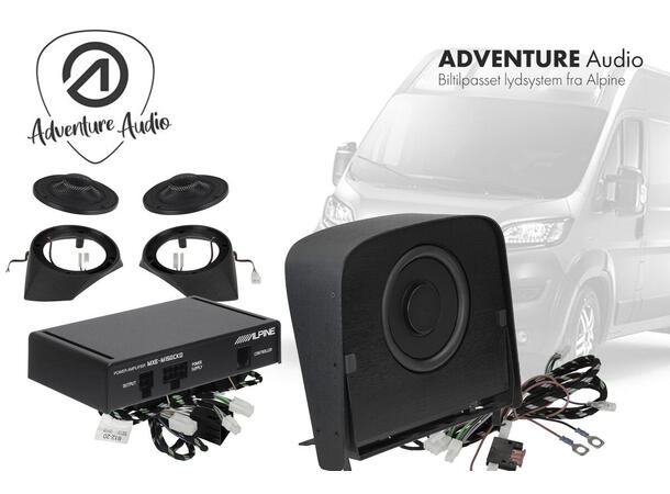 PnP Lydpakke Fiat Ducato 3 V 8/9 Lydoppgradering høyttalere sub m/amp