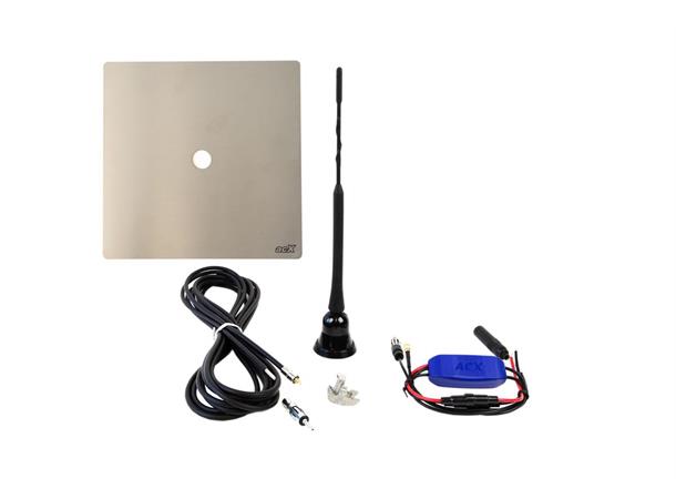 ACX DAB/FM antenne kit for takmontering Caravan Traktor tak av fiber og plast