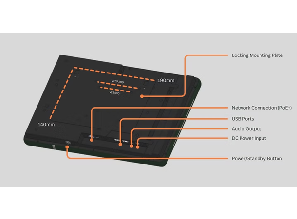 AVoIP NV 13" Betjeningspanle - Touch 13-Inch PoE+/Wifi NetvioGo Touch Screen