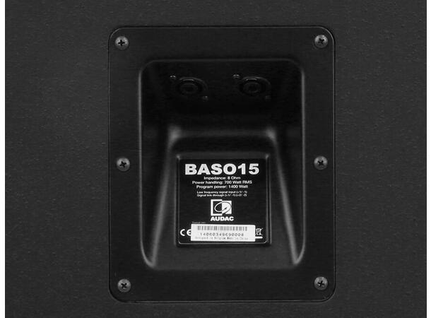 Audac BASO18-B 18" passiv subwoofer Subwoofer 18" 1800W Sort