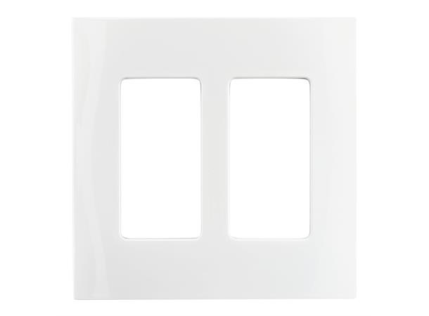 Control4 C4-FP2-WH 2 gang ramme hvit Ramme for 2 brytere US standard
