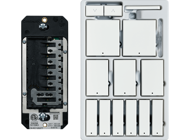 Control4 C4-KC240C, configurable keypad Programmerbar veggbryter led baklys