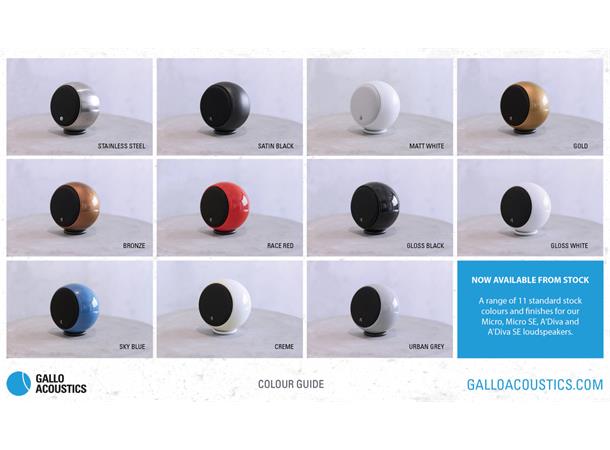 Gallo Acoustics A'Diva SE Single, stk. HighEnd mini satellitthøyttaler