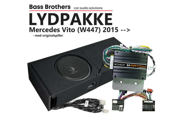 PnP Lydoppgradering Mercedes Vito Stage2 Passer Vito 2024 -> med org. spiller