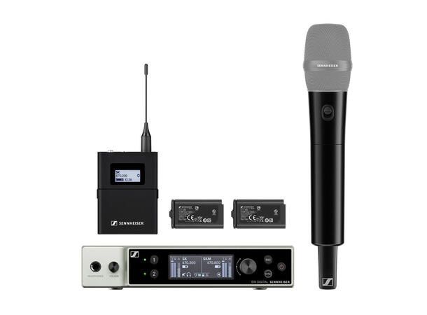 Sennheiser EW-DX SK/SKM Base Set (R1-9) Digital wireless beltpack/handheld set u