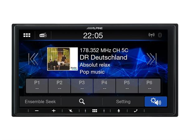 Alpine iLX-W690D DAB+  mediaspiller 7" skjerm DAB CarPlay Android Auto BT