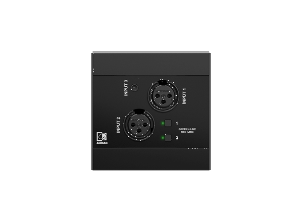 Audac NWP320/B Dante input Dante™/AES67, 2 x XLR + 3.5 mm jack + BT