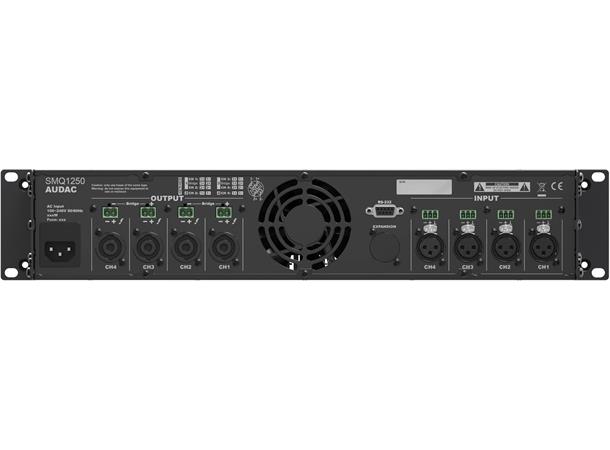 Audac SMQ1250 DSP forsterker 4x1250W DSP-forsterker, 4x1250W RMS, RS232