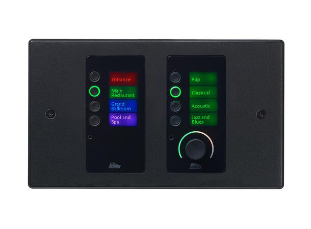 BSS Contrio EC-8BV betjeningspanel BLK Betjeningspanel med PoE Volum 8 knapper