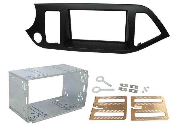 CONNECTS2 Premium monteringskit 2-DIN Picanto (2012-2017) m/Start/Stop-knapp