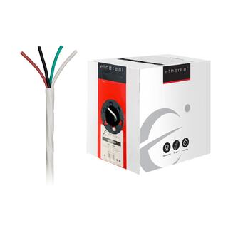 Høyttalerkabel 4x2,5mm2, hvit Installasjonskabel innendørs 4 leder