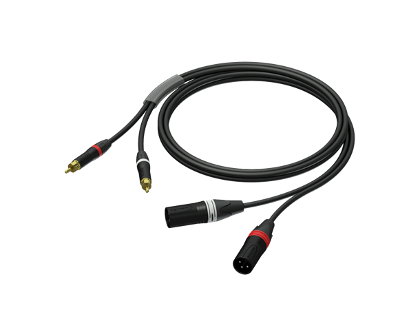 PRA701 2xhan XLR til 2xRCA 3m Prime series 2xhan XLR til 2xRCA 3m