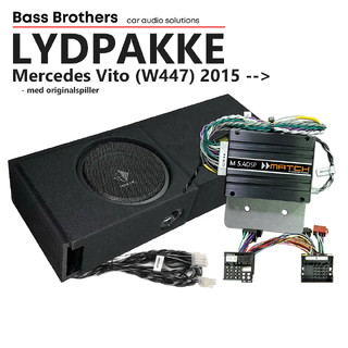 PnP Lydoppgradering Mercedes Vito Stage2 Passer Vito 2024 -> med org. spiller