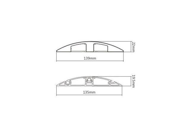 Stoltzen TALOS GS150 Gulvskinne 1,5m S Gulvlist høyde 2,2cm bredde 13,9cm