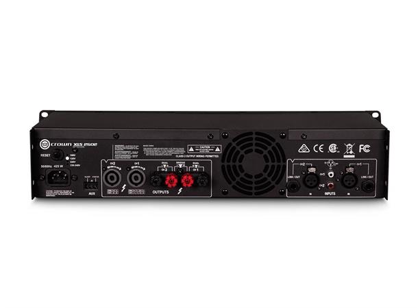 Crown XLS2502 Effektforsterker 2 x 775W i 4 ohm rackmontering 2U