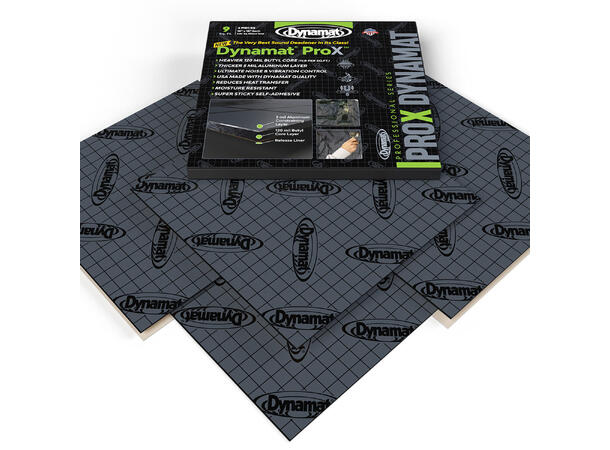 Dynamat ProX - dempematte 0,84m2 Tykkere, mer robust, mer demping 4 ark