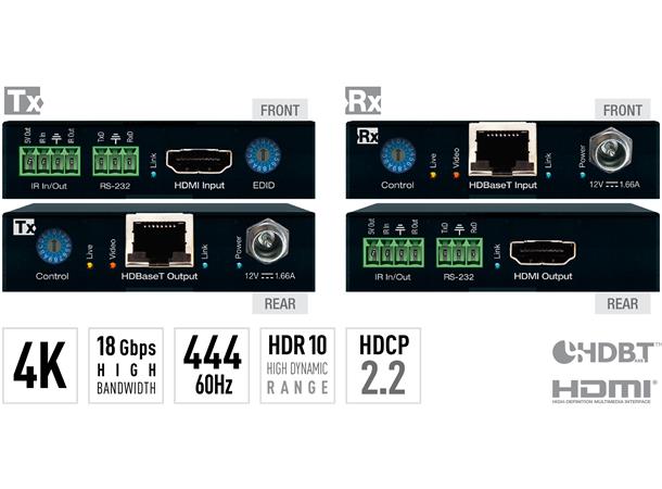 Key Digital KD-X444S HDBT PoH HDMI over CAT 4K/40m 1080/70m