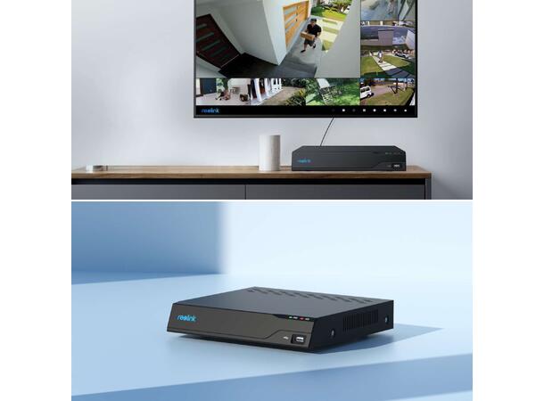 Reolink NVR 8 kanaler og 2TB harddisk NVS8 – 8 kanalers PoE NVR (opptaker)