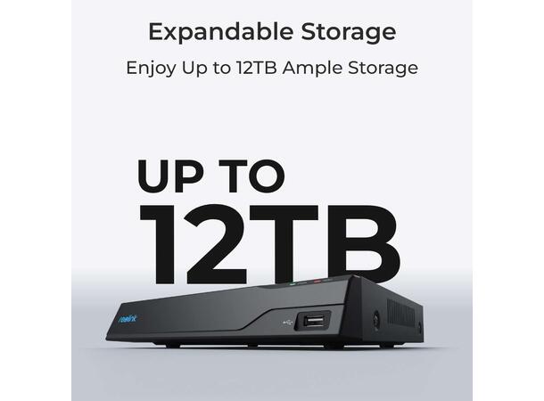 Reolink NVR 8 kanaler og 2TB harddisk NVS8 – 8 kanalers PoE NVR (opptaker)