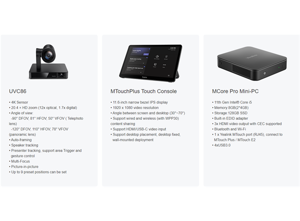 Yealink MVC S90-C5 No Audio - grunnpakke Teams System for ProAV rooms