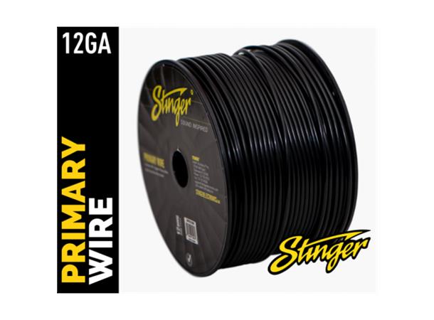 Stinger - SPW312BK strømkabel 4mm Sort pris pr meter