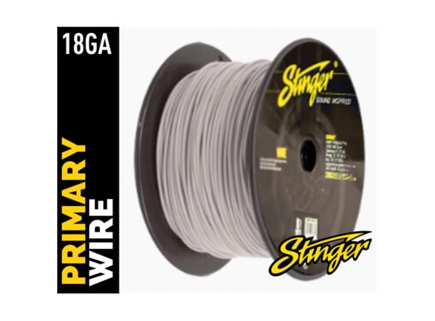 Stinger - SPW318WH strømkabel 0,75mm² Hvit, 152m (rull)