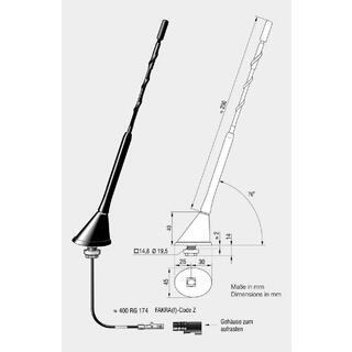 ANTENNENSYSTEME DAB-antenne - Fakra Passiv antenne for montering på tak