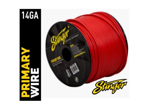 Stinger - SPW314RD strømkabel 2,5mm Rød pris pr meter