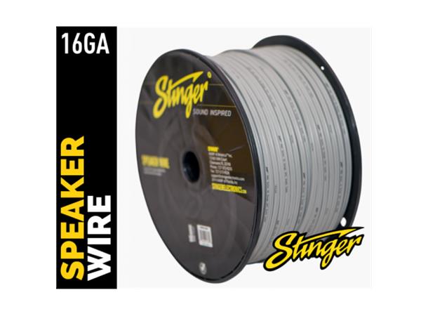 Stinger høyttalerkabel 1,5mm² SPW516GY 14ga. grå pris pr meter