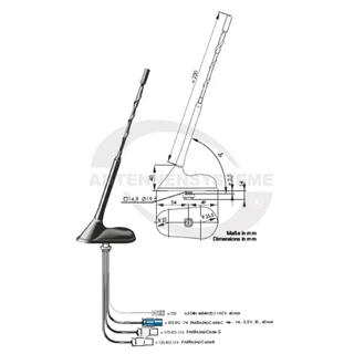 ANTENNENSYSTEME FM/DAB/GPS - Fakra Kombiantenne for montering på tak