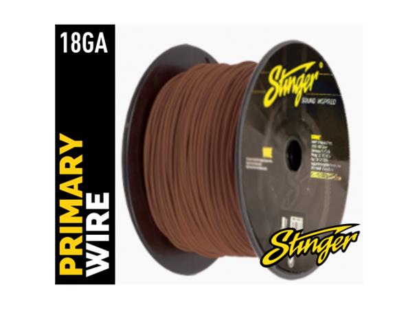 Stinger - SPW318BR strømkabel 0,75mm² Brun, 152m (rull)
