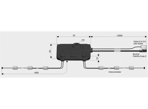 ANTENNENSYSTEME DAB-antenne For bruk i lastebil/bobil/camping/båt