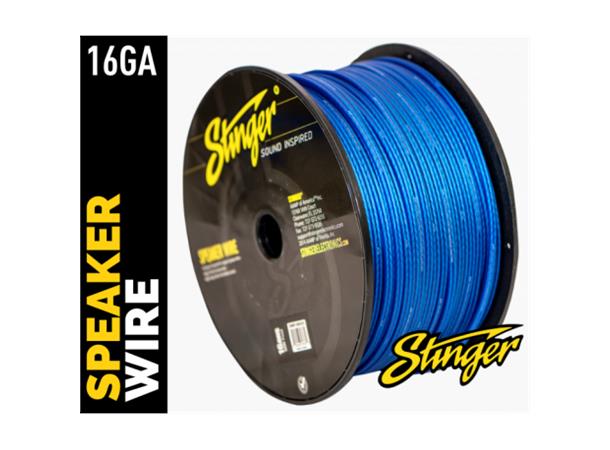 Stinger - SHW516B høyttalerkabel 1,5mm² Blå pris pr meter