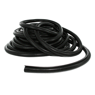 FLT10 - Fleksibel kabel strømpe STOR 1" tykkelse sort (metervare)