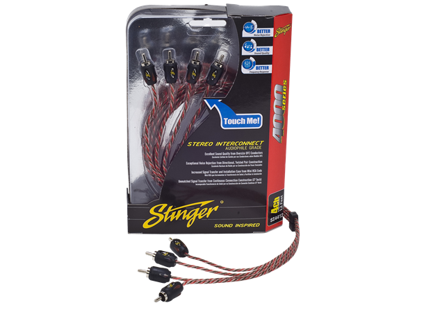 Stinger SI4412 Signalkabel 3,5m 4000 Serien, 4 kanaler RCA