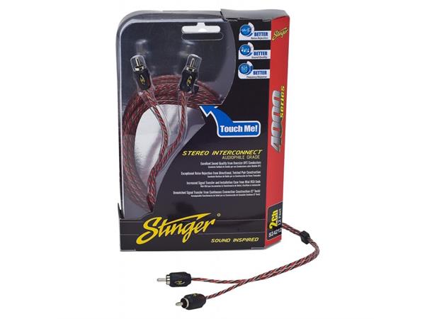 Stinger SI4212 Signalkabel 3,5m 4000 Serien, 2 kanaler RCA