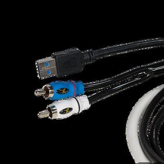 Stinger Marine AUX og USB SMRAUXUSB3 0,5m RCA/ USB -->AUX/USB innfelling