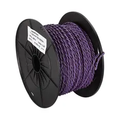 Installasjonskabel, 2x0.75mm2 lilla 0,75mm2, Lilla/Lilla-sort, tvunnet OFC