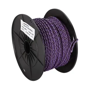 Installasjonskabel, 2x0.75mm2 lilla 0,75mm2, Lilla/Lilla-sort, tvunnet OFC