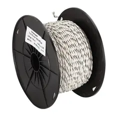 Installasjonskabel, 2x0.75mm2 hvit 0,75mm2, Hvit/Hvit-sort, tvunnet OFC