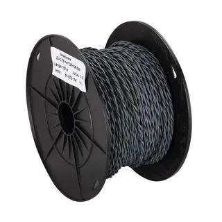 Installasjonskabel, 2x0.75mm2 grå 0,75mm2, Grå/Grå-sort, tvunnet OFC