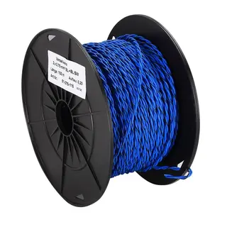 Installasjonskabel, 2x0.75mm2 blå 0,75mm2, Blå/Blå-sort, tvunnet OFC
