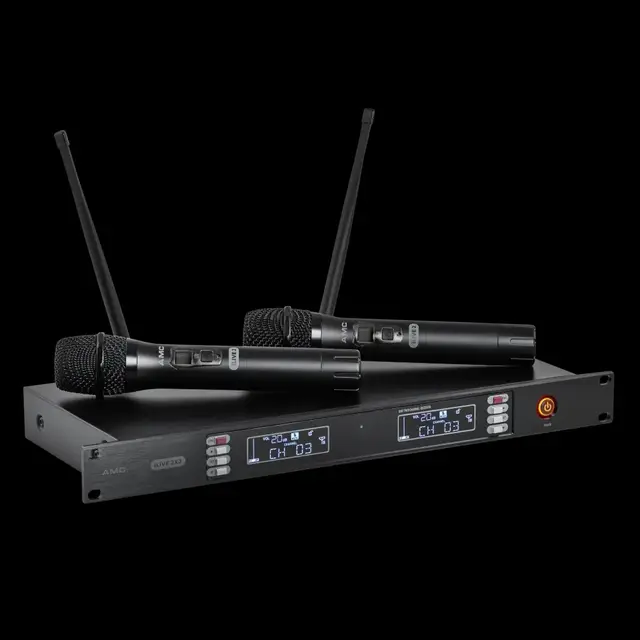 AMC PRO Trådløst mikrofonsett iLive 2X2 2 kanaler, valgbar 606-621MHz 32 kanaler 