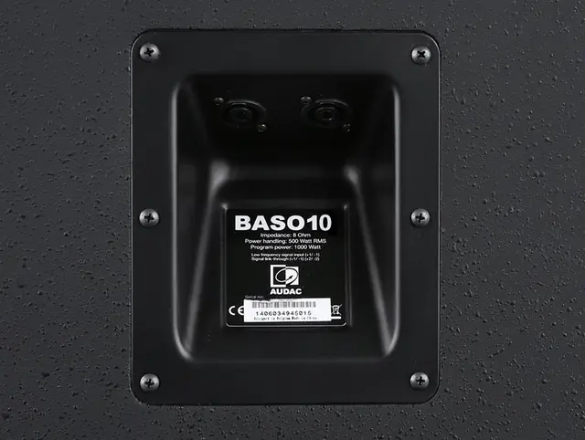 Audac BASO 10" subwoofer Subwoofer 10" 450W Sort 8ohm 