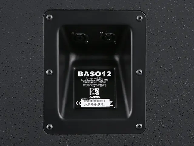 Audac BASO12-B 12" passiv subwoofer Subwoofer 12" 1000W SORT 