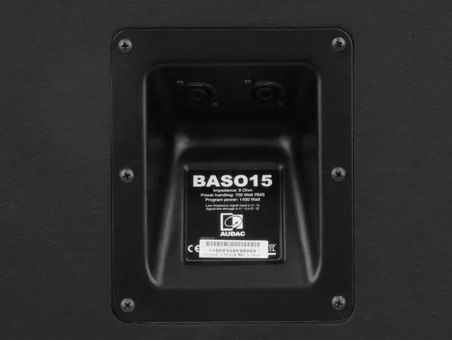 Audac BASO15-B 15" passiv subwoofer Subwoofer 15" 1400W Sort 