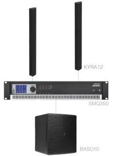 Audac CONGRESS 6.3 lydpakke Installasjonspakke 50-100m2 SORT