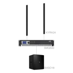 Audac CONGRESS 8.3 lydpakke Installasjonspakke 150-250m2 SORT